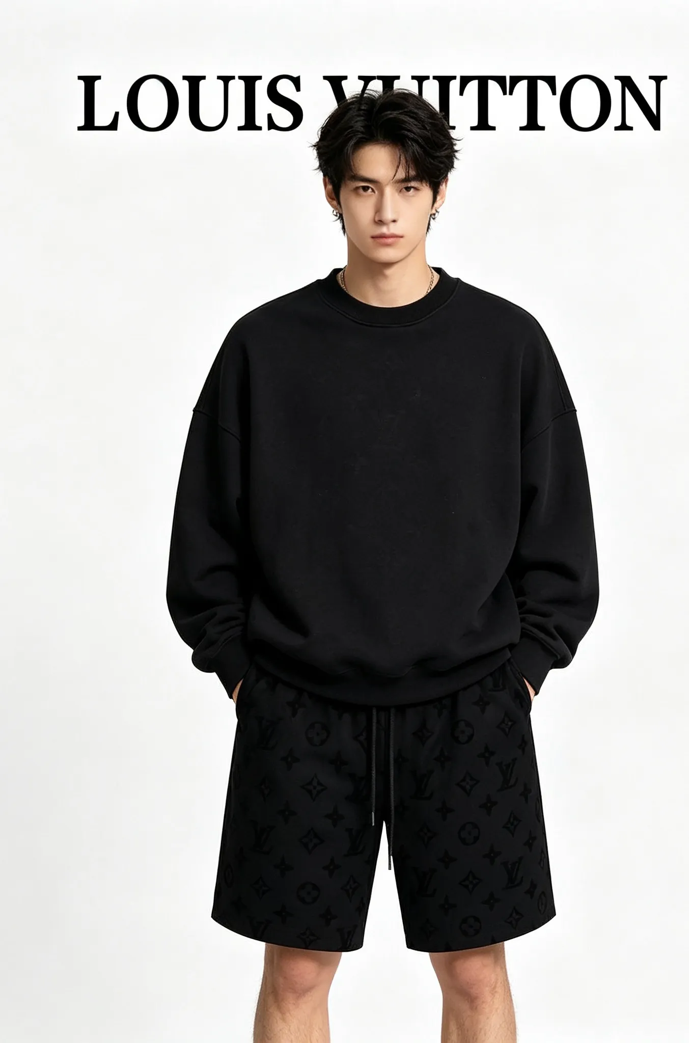 Louis Vuitton/Louis Vuitton flocked presbyopic shorts